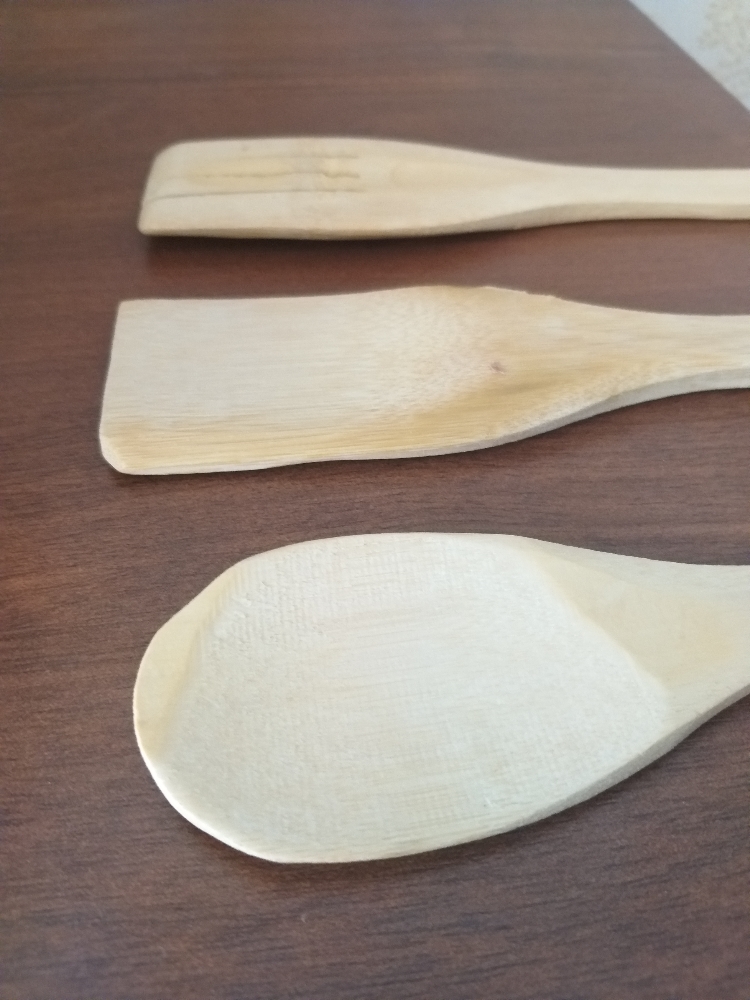 Фотография покупателя товара Набор кухонных принадлежностей «Бамбуковый лес», 3 предмета на подставке: 2 лопатки, ложка - Фото 12