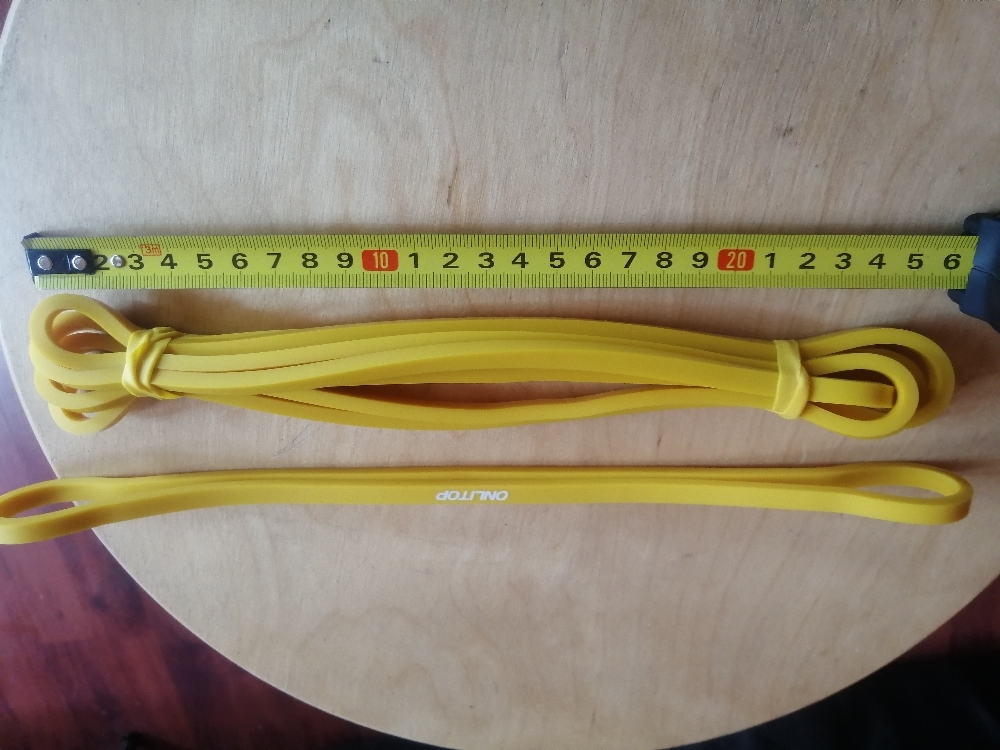 Фотография покупателя товара Фитнес-резинка ONLYTOP, 30х0,64х0,5 см, нагрузка 20 кг, цвет жёлтый