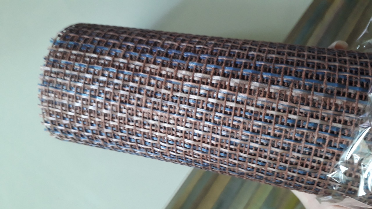Фотография покупателя товара Сетка «Танжер», двухцветная, BOZA, каштаново-синий, 0,53 x 4,57 м - Фото 3