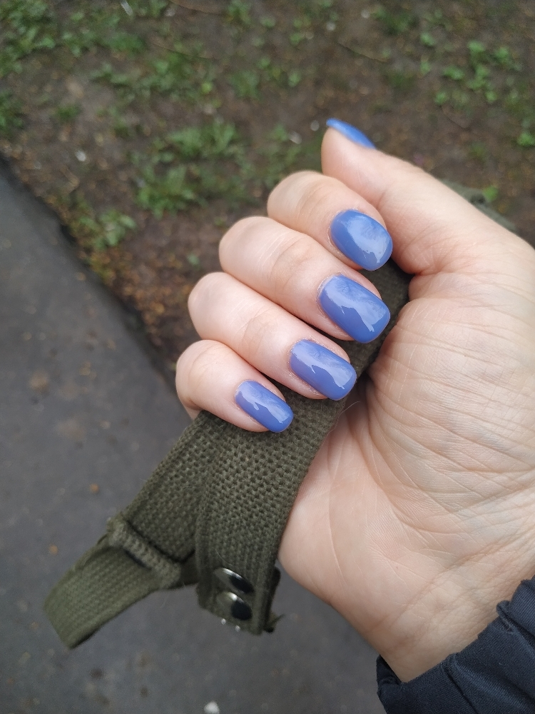 Фотография покупателя товара Гель-лак для ногтей, 216-023-7, однофазный, LED/UV, 10мл, цвет 216-023-7 синий пудровый