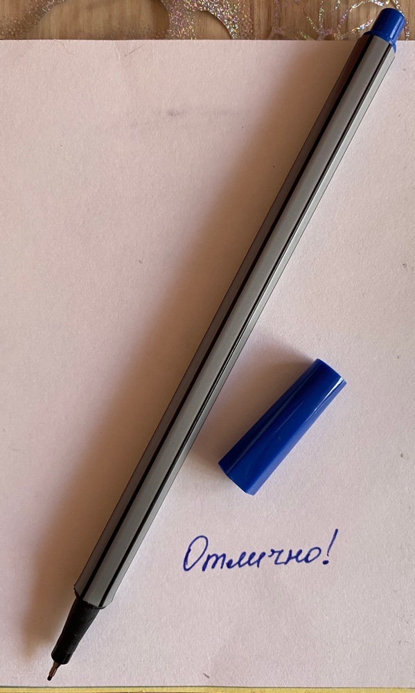 Фотография покупателя товара Ручка капиллярная Basic FINELINER, узел 0.4 мм, стержень синий - Фото 2