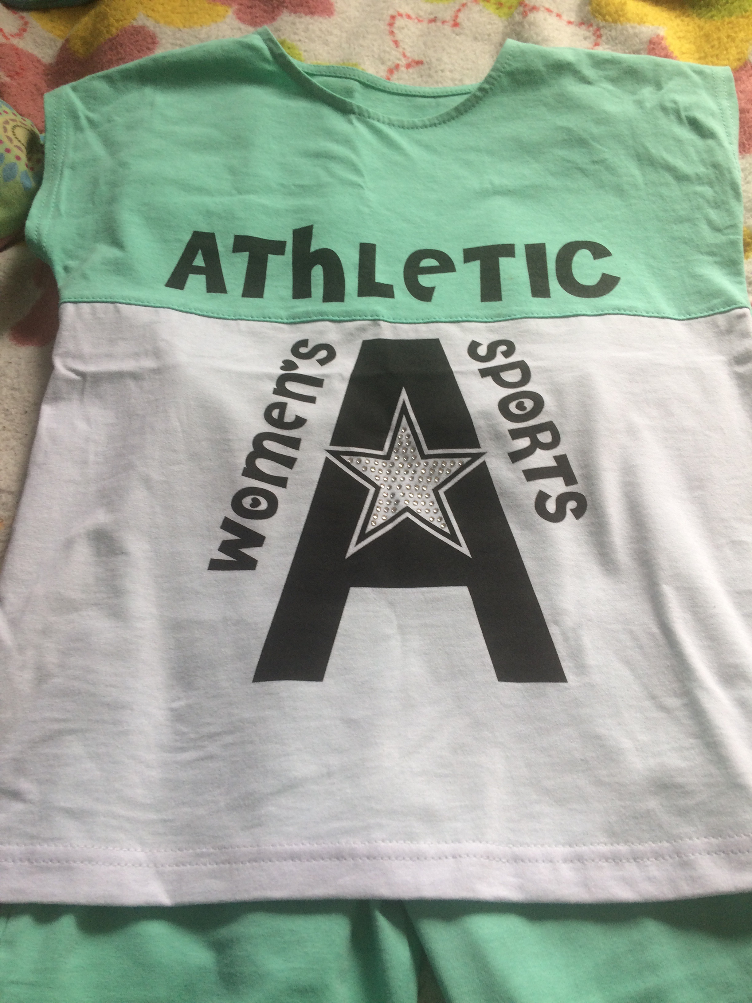 Фотография покупателя товара Комплект для девочки, цвет мятный/белый, рост 128 см (64) - Фото 4