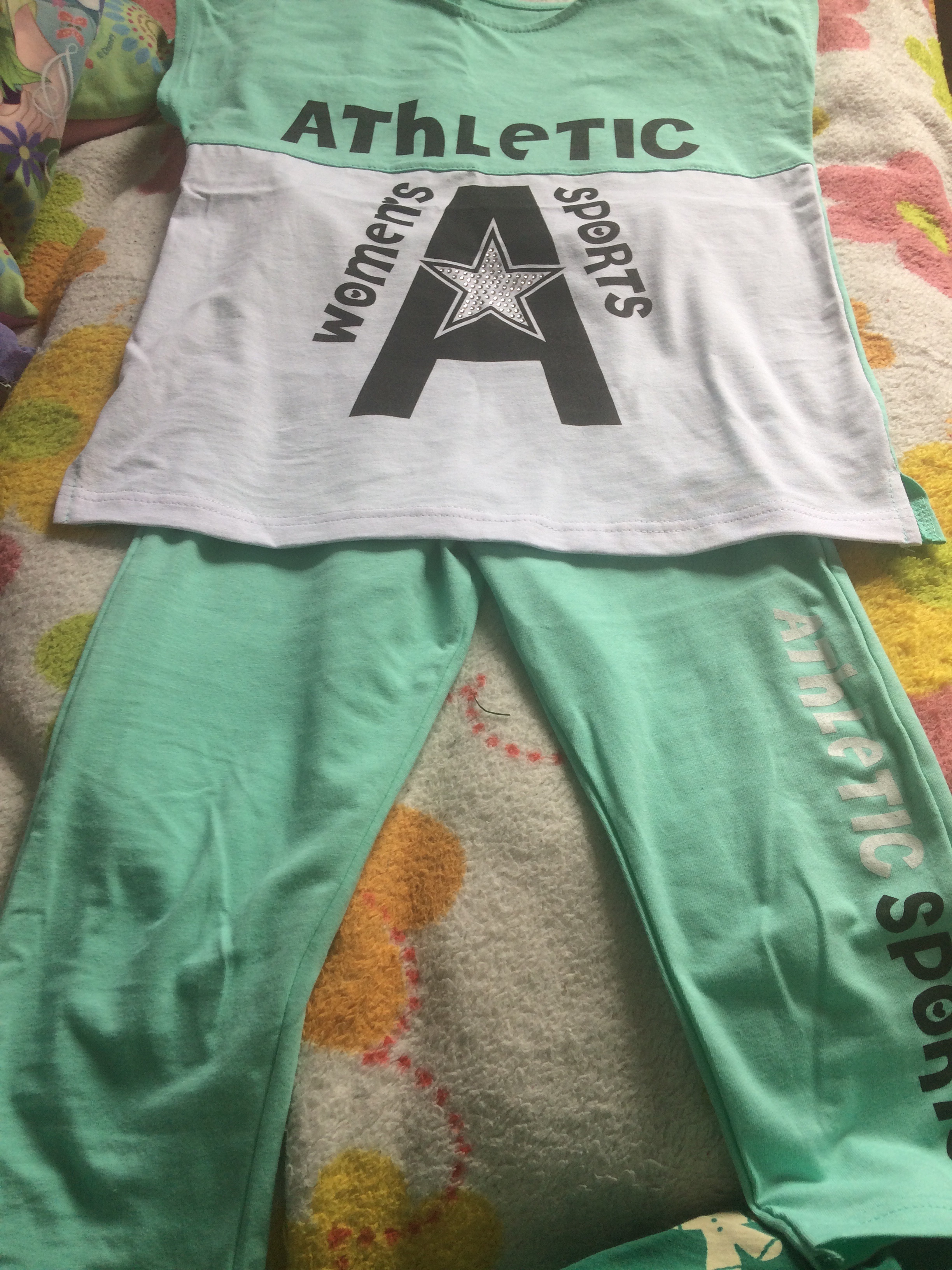 Фотография покупателя товара Комплект для девочки, цвет мятный/белый, рост 128 см (64) - Фото 5