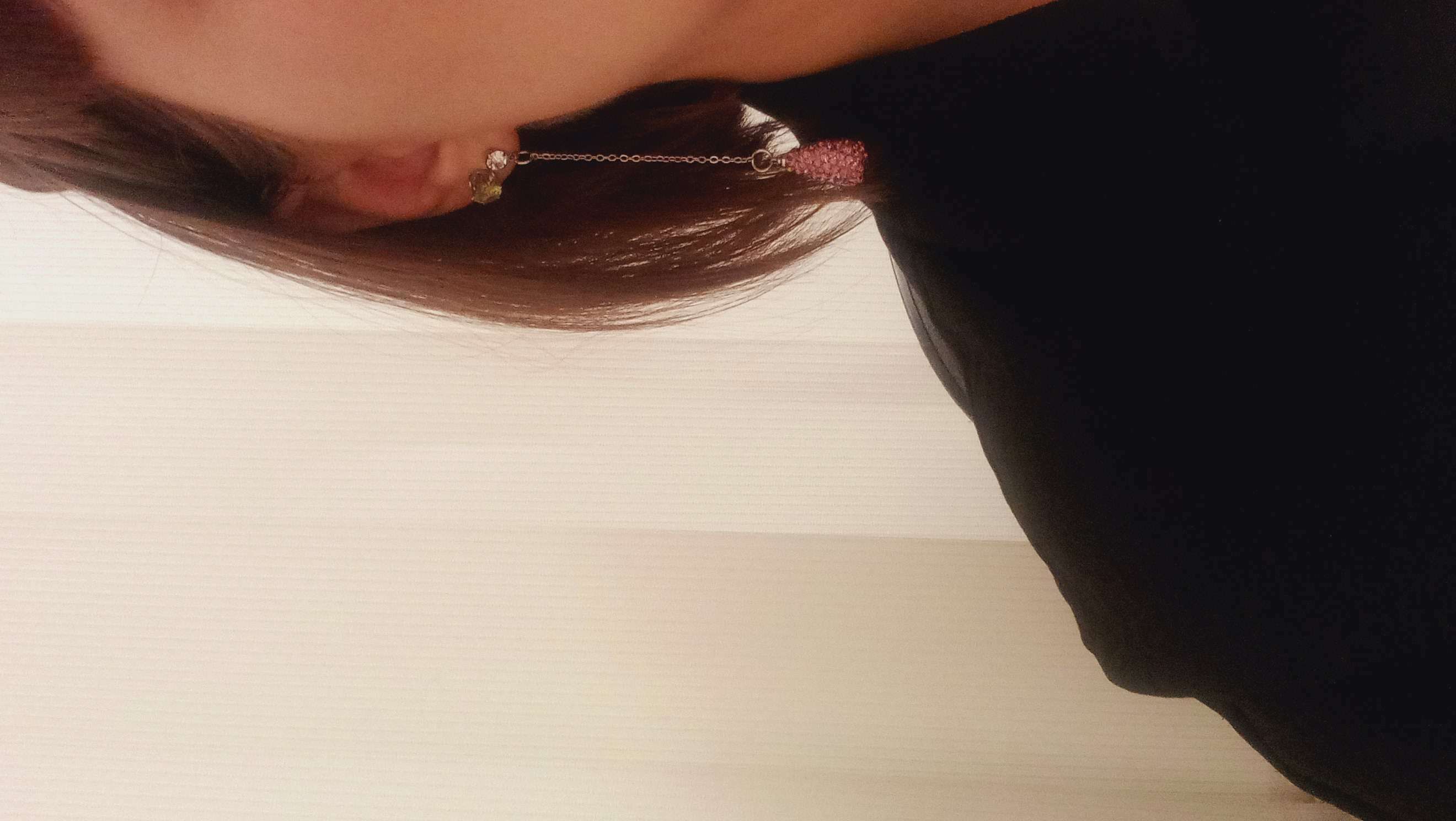 Фотография покупателя товара Серьги висячие со стразами «Студио» цепочка, цвет серый в серебре - Фото 1