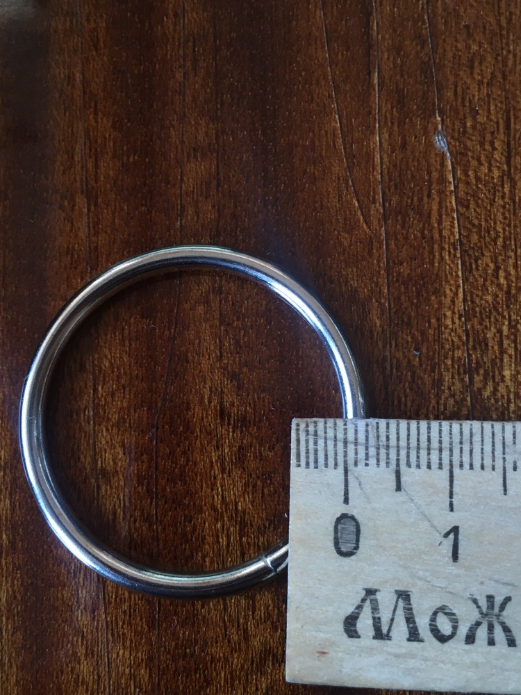 Фотография покупателя товара Кольца для сумок, d = 32 мм, толщина - 3 мм, 10 шт, цвет серебряный