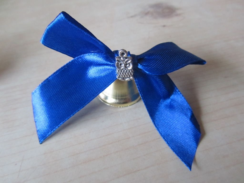 Фотография покупателя товара Колокольчик «Сова», синий, d=2,6 см - Фото 2