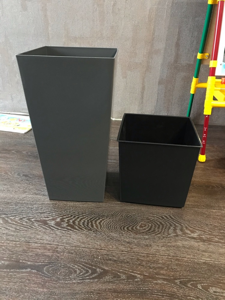 Фотография покупателя товара Пластиковый горшок с вкладышем «Финезия», цвет белый - Фото 2