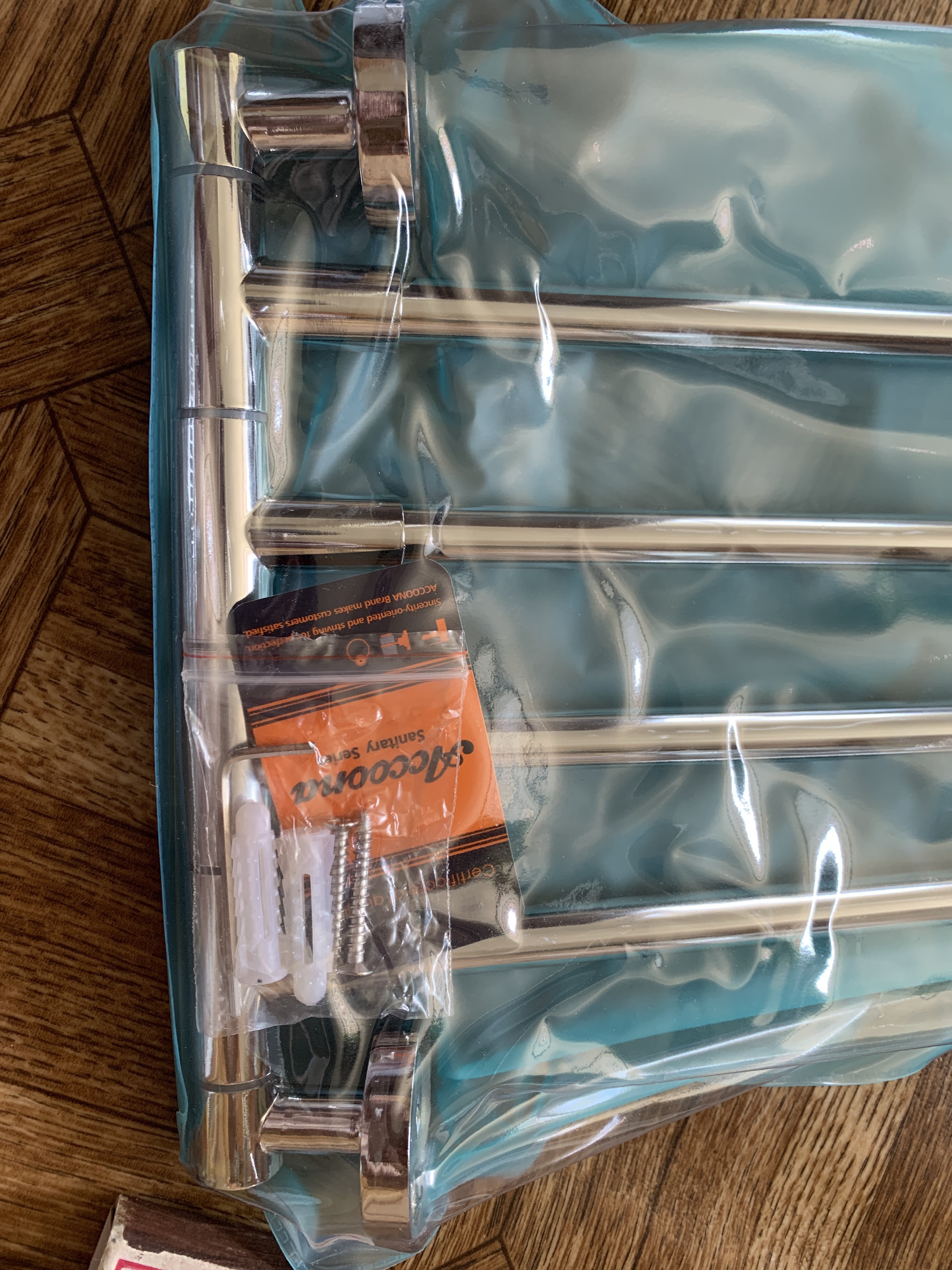 Фотография покупателя товара Держатель для полотенец с 4-мя поворотными панелями, Accoona A121-4, цвет хром - Фото 3