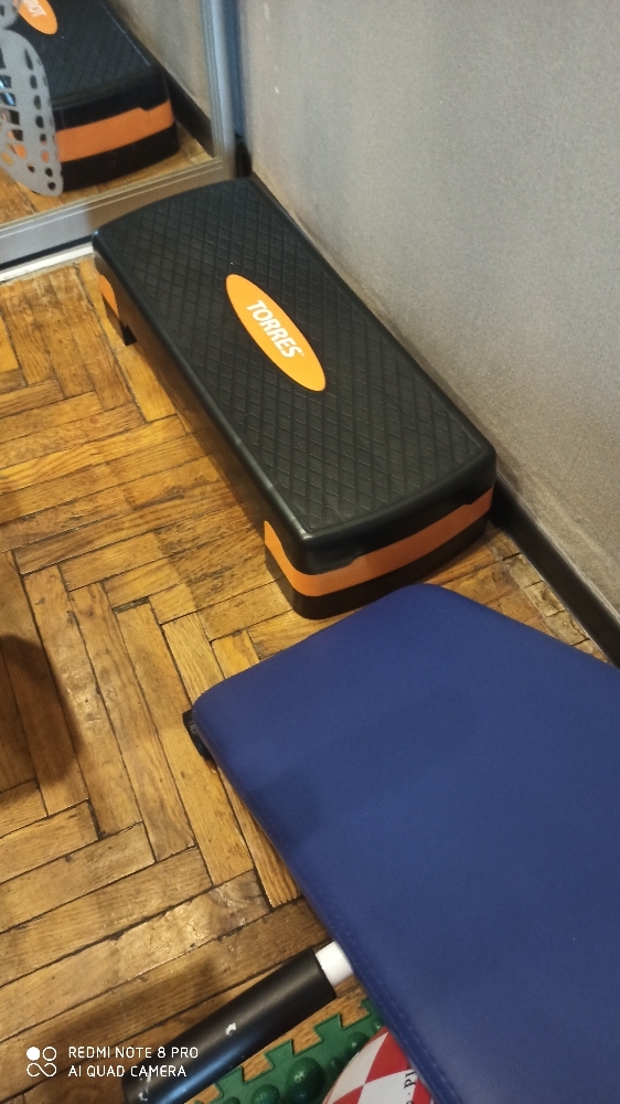 Фотография покупателя товара Степ-платформа TORRES, два уровня, 64 × 28 × 10/15 см, цвет чёрный/оранжевый - Фото 1