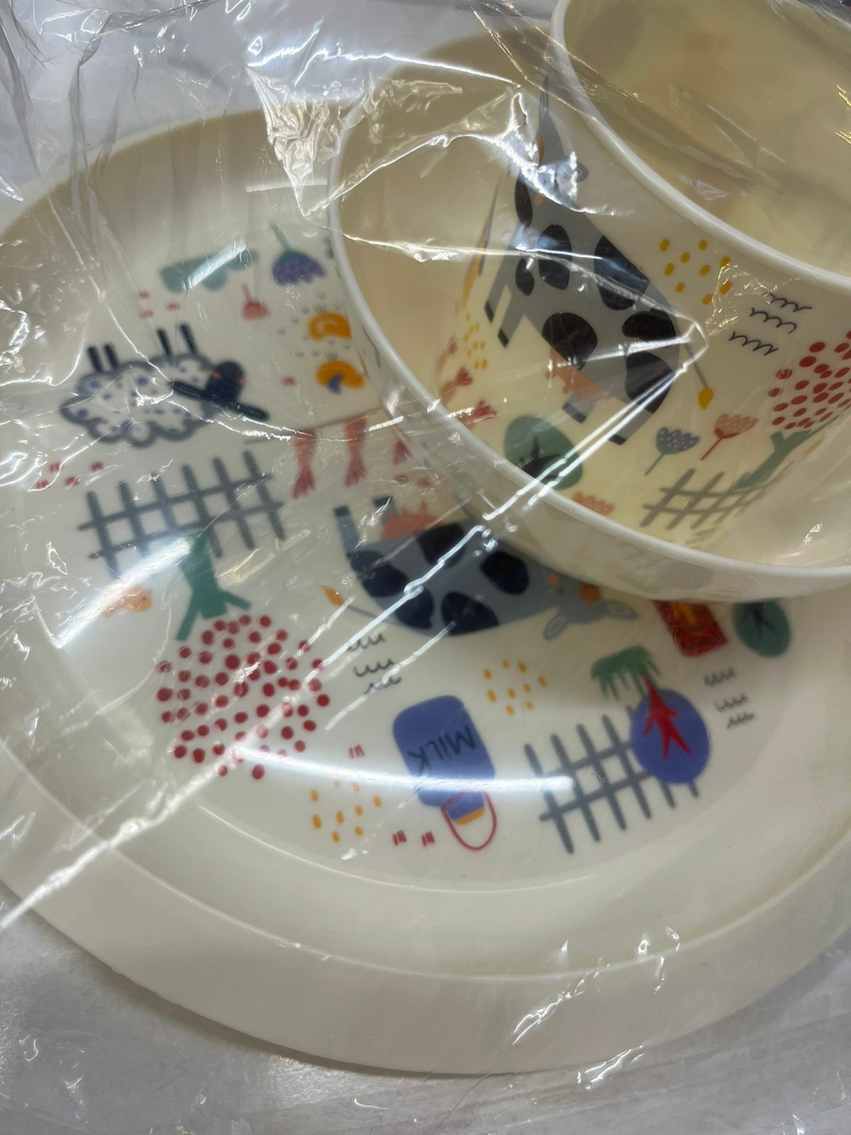 Фотография покупателя товара Набор посуды с декором: тарелка D215 мм, миска D130 мм, кружка 280 мл - Фото 3