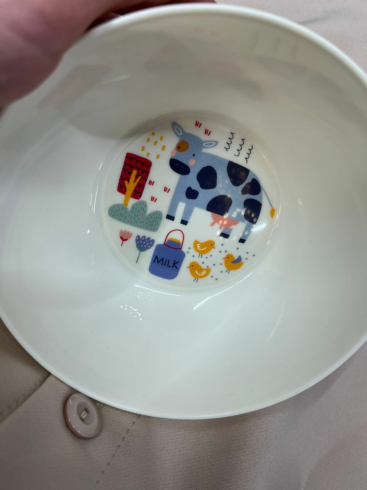 Фотография покупателя товара Набор посуды с декором: тарелка D215 мм, миска D130 мм, кружка 280 мл - Фото 1