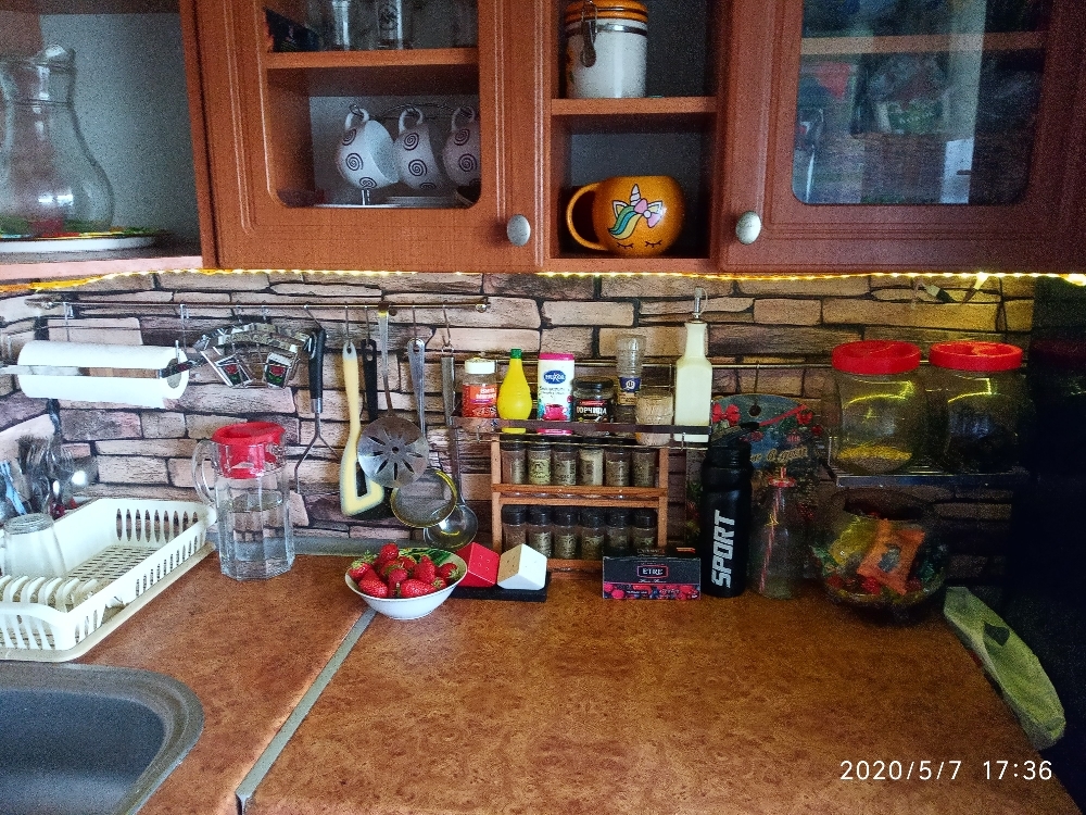 Фотография покупателя товара Рейлинговая система для кухни Доляна: базовый набор, 16 предметов - Фото 3