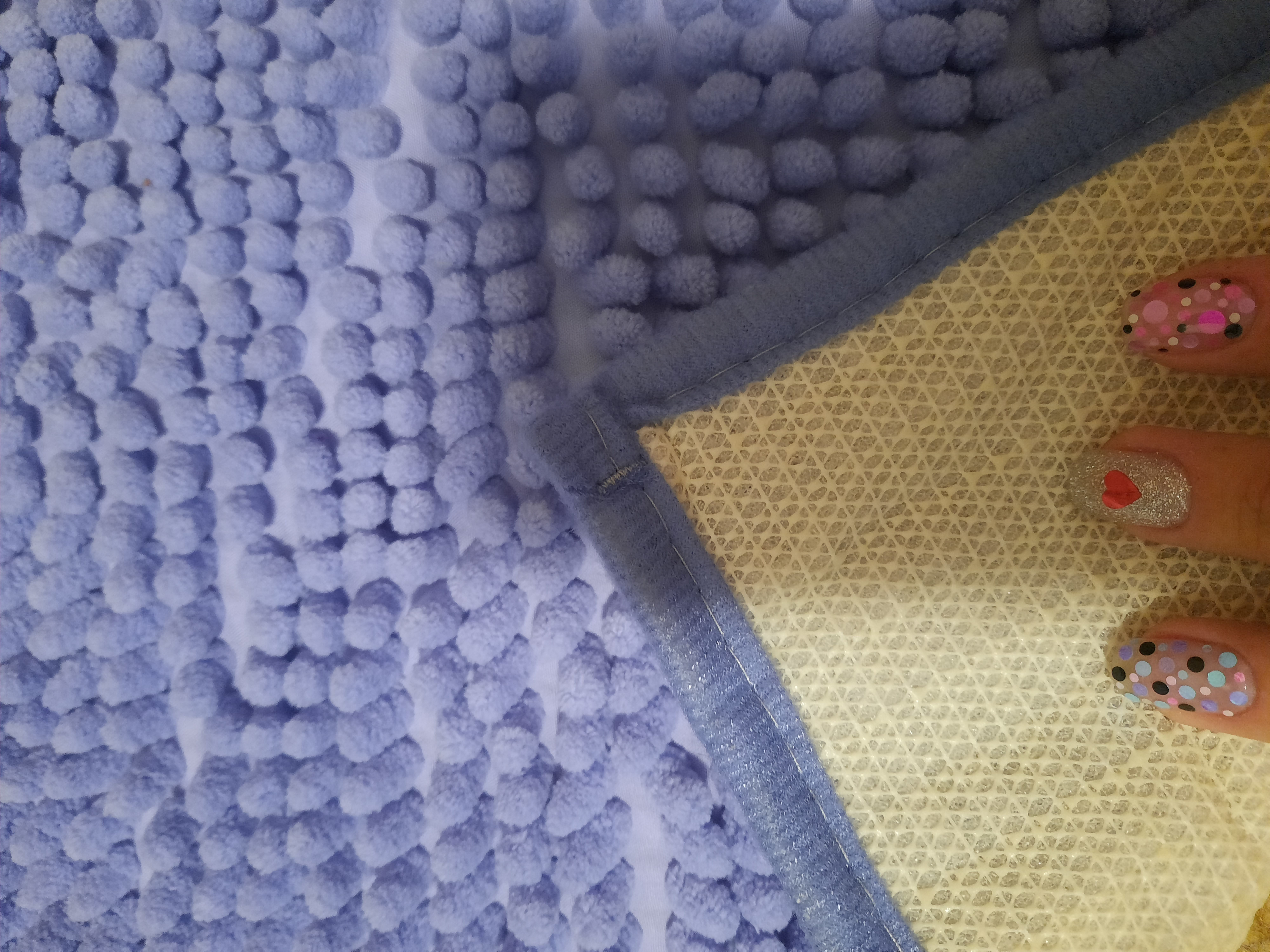 Фотография покупателя товара Коврик для дома Доляна «Букли длинные», 40×60 см, цвет синий - Фото 2