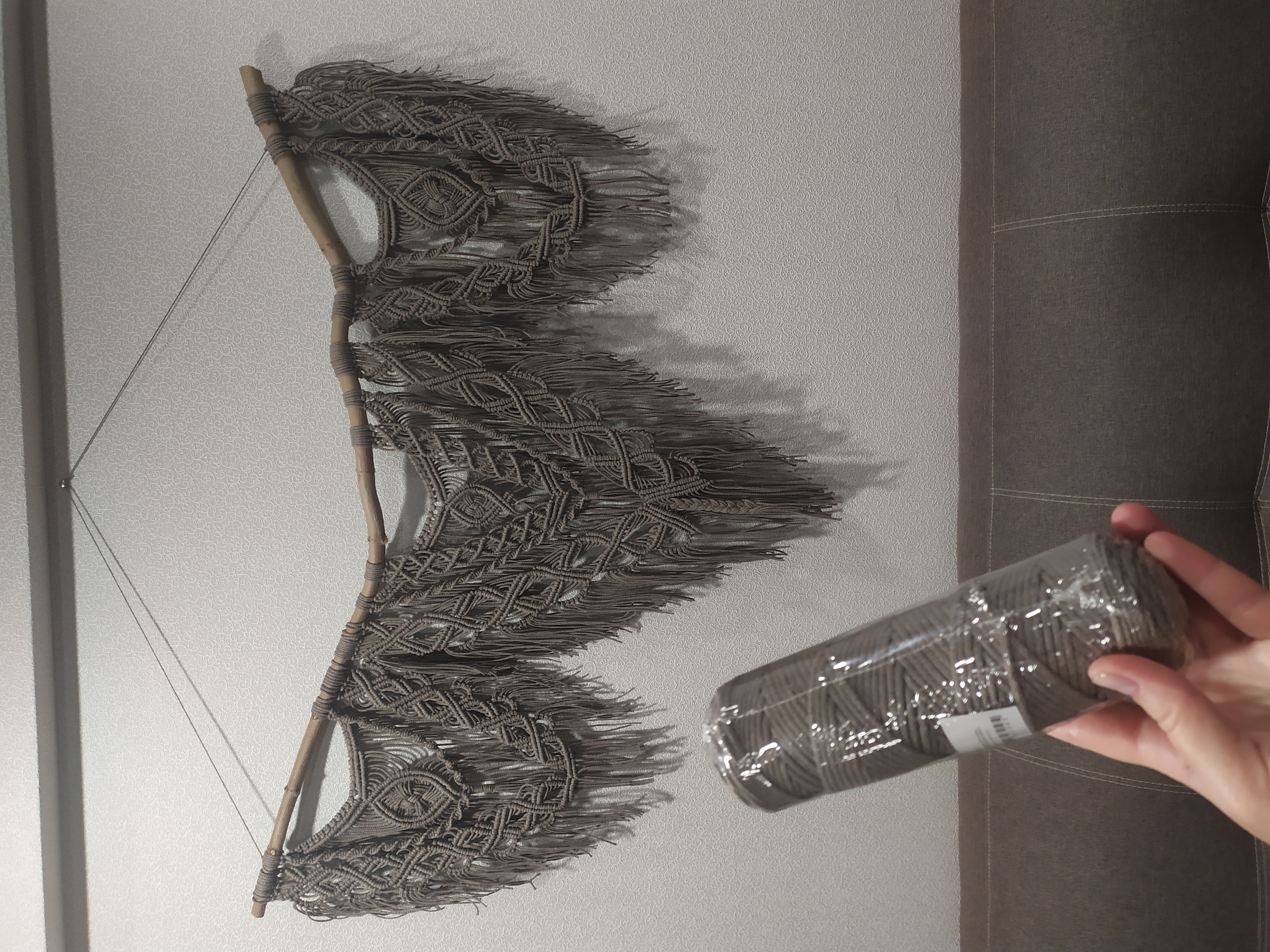 Фотография покупателя товара Шнур для вязания без сердечника 100% хлопок, ширина 3мм 100м/200гр (2126 розовый)