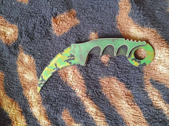 Фотография покупателя товара Сувенирное оружие нож керамбит «Рожден побеждать», длина 21,5 см - Фото 3