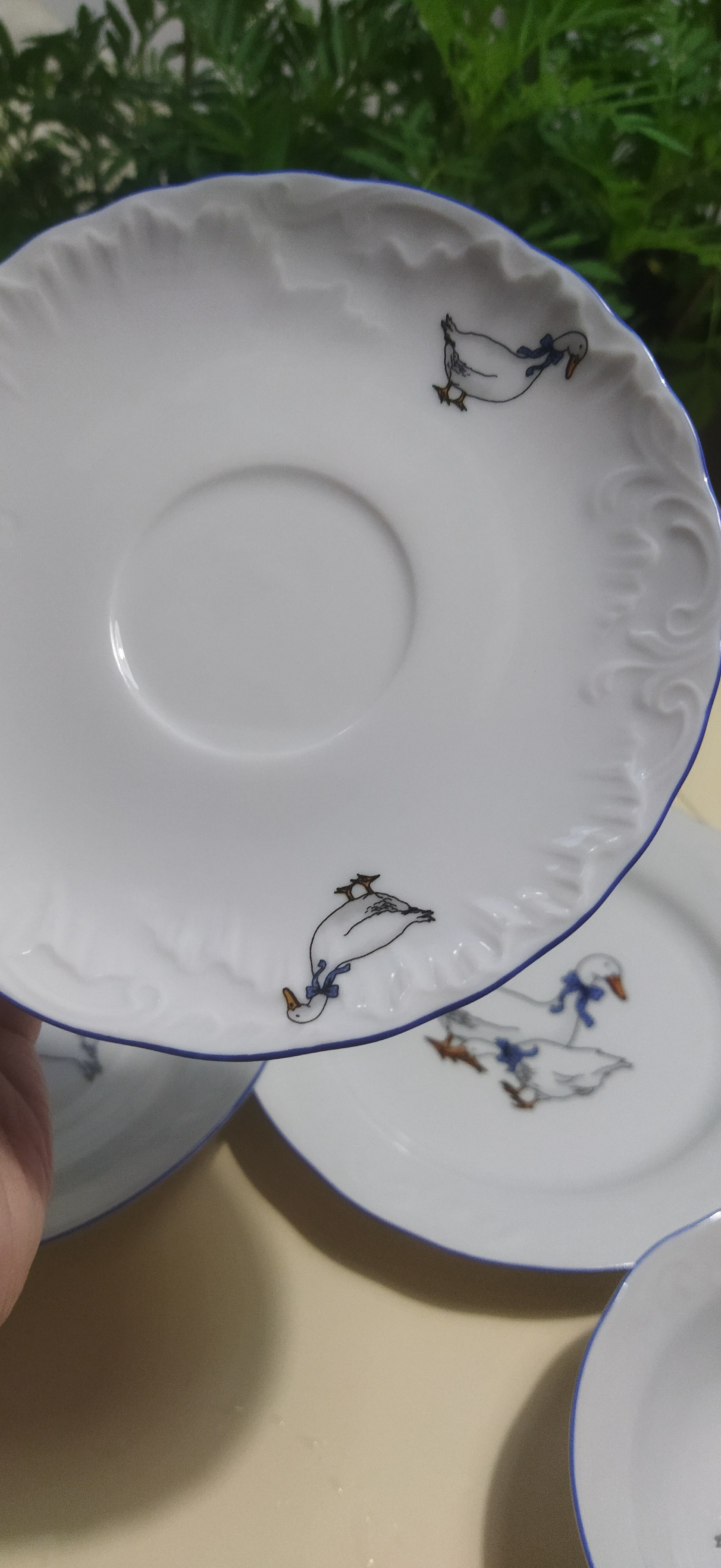 Фотография покупателя товара Блюдце Cmielow «Рококо. Гуси», d=12.5 см, фарфор, белое - Фото 1