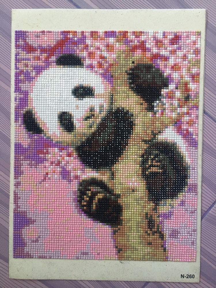 Фотография покупателя товара Алмазная мозаика «Весёлая панда», 21 цвет - Фото 6