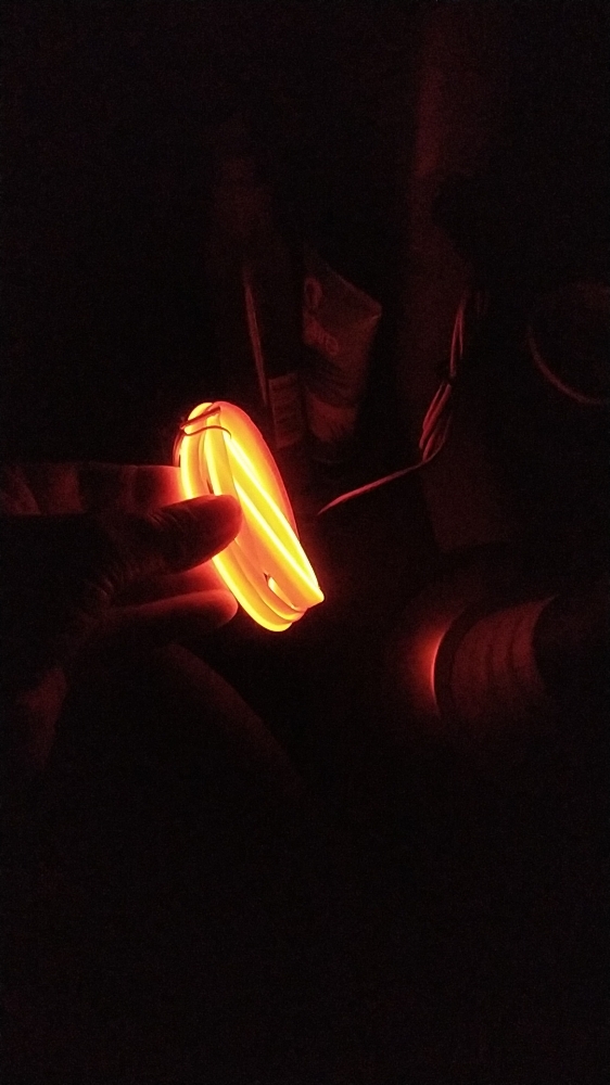 Фотография покупателя товара Неоновая нить Cartage для подсветки салона, адаптер питания 12 В, 2 м, красный