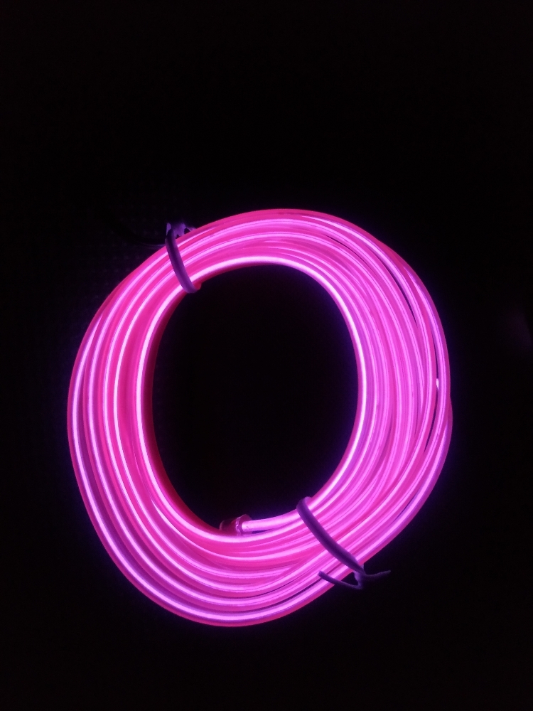 Фотография покупателя товара Неоновая нить Cartage для подсветки салона, адаптер питания 12 В, 2 м, синий - Фото 15
