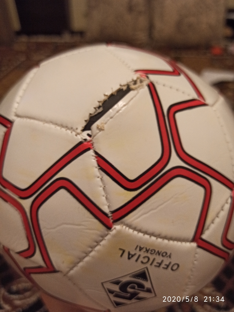Фотография покупателя товара Мяч футбольный ONLYTOP, PVC, машинная сшивка, 32 панели, р. 5 - Фото 3
