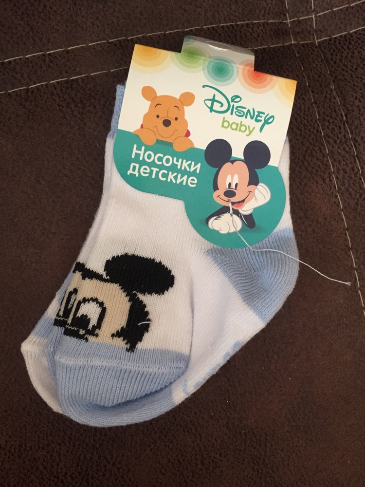 Фотография покупателя товара Носки детские Mickey Mouse, белые, голубые, 6-8 см - Фото 3