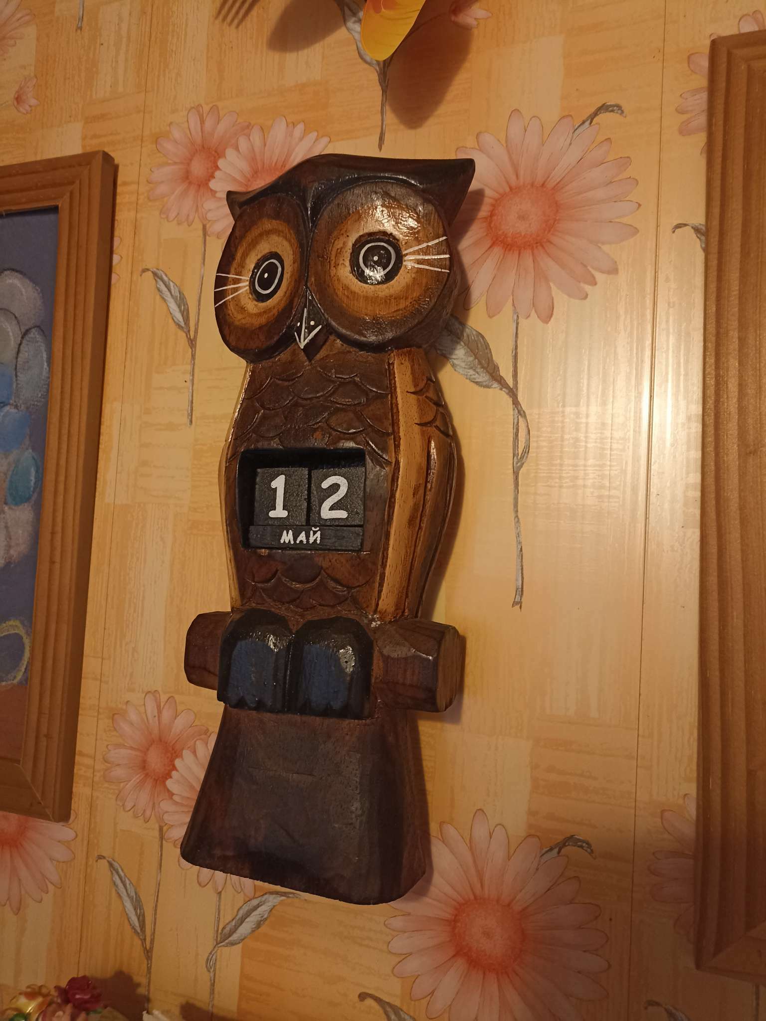 Фотография покупателя товара Вечный календарь настольный «Сова», 5×10×28 см, дерево - Фото 1