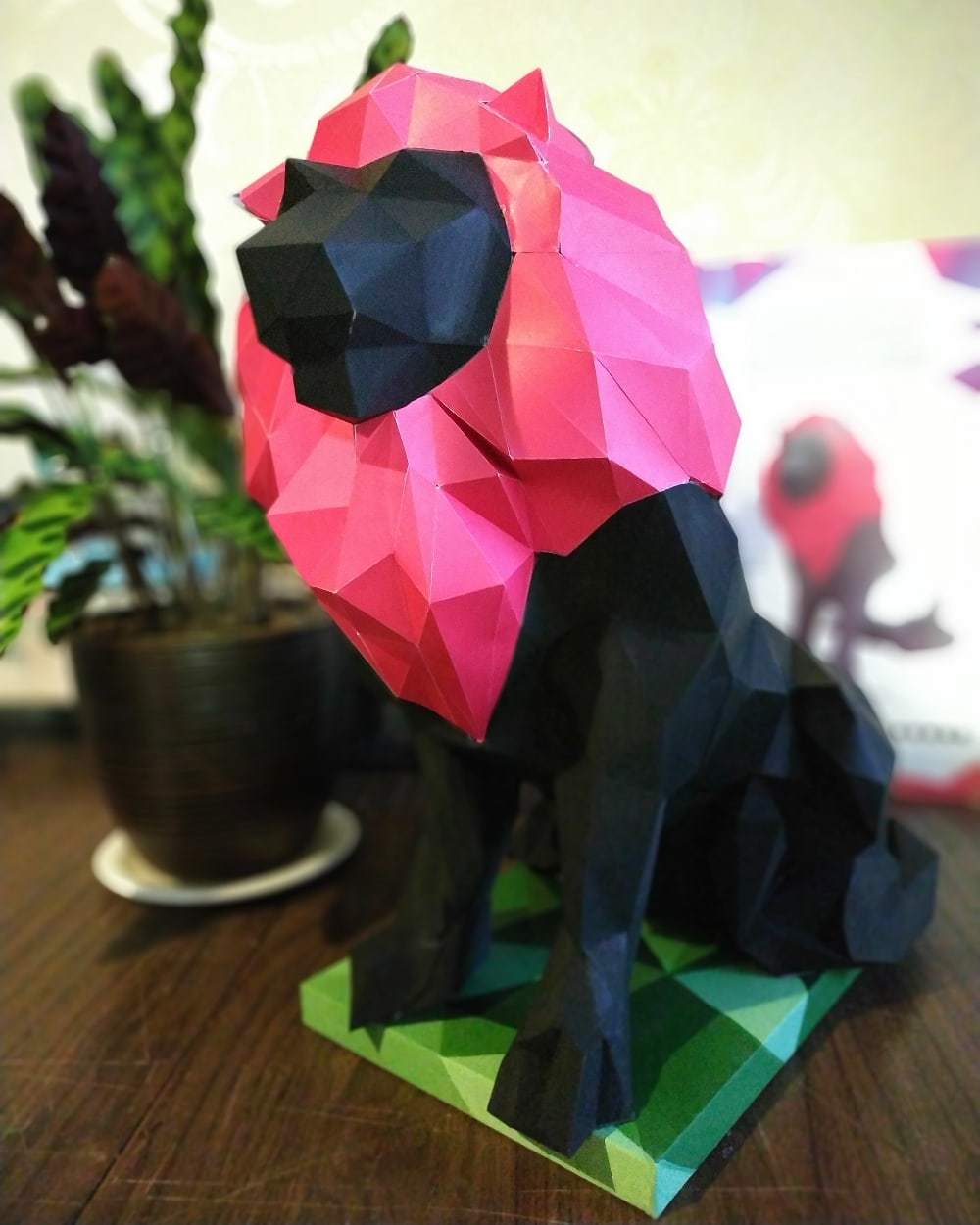 Фотография покупателя товара Набор для создания полигональной фигуры «Лев», 32.5 × 44 см - Фото 1
