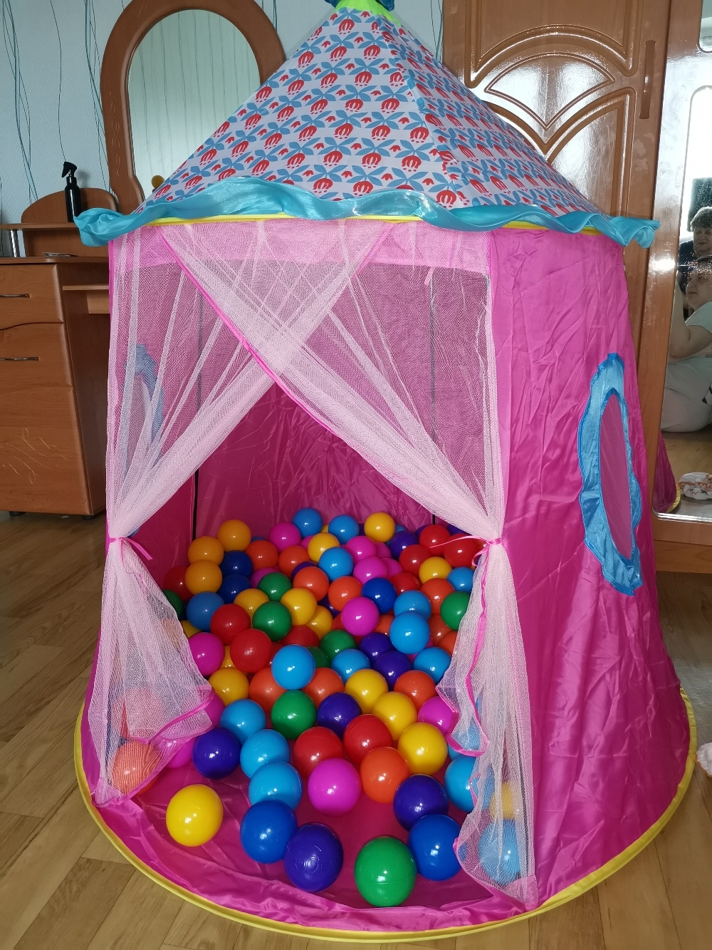 Фотография покупателя товара Палатка детская игровая «Розовый шатёр» - Фото 1