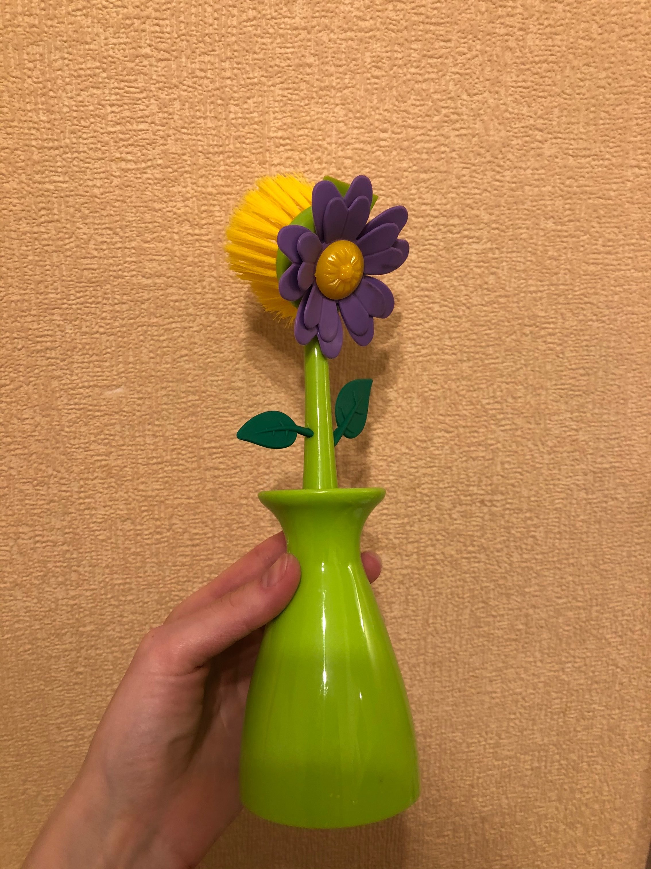 Фотография покупателя товара Щётка для посуды «Цветок», 7,5×6×25 см, цвет МИКС - Фото 5