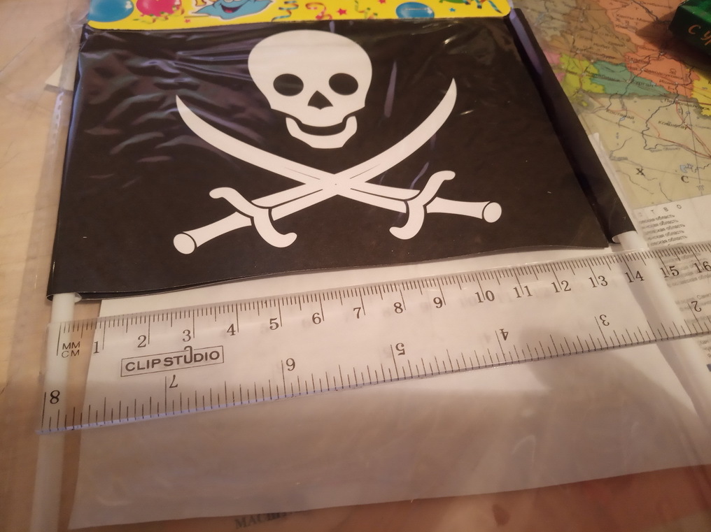 Фотография покупателя товара Флаг пиратский «Череп», набор 2 шт. - Фото 1