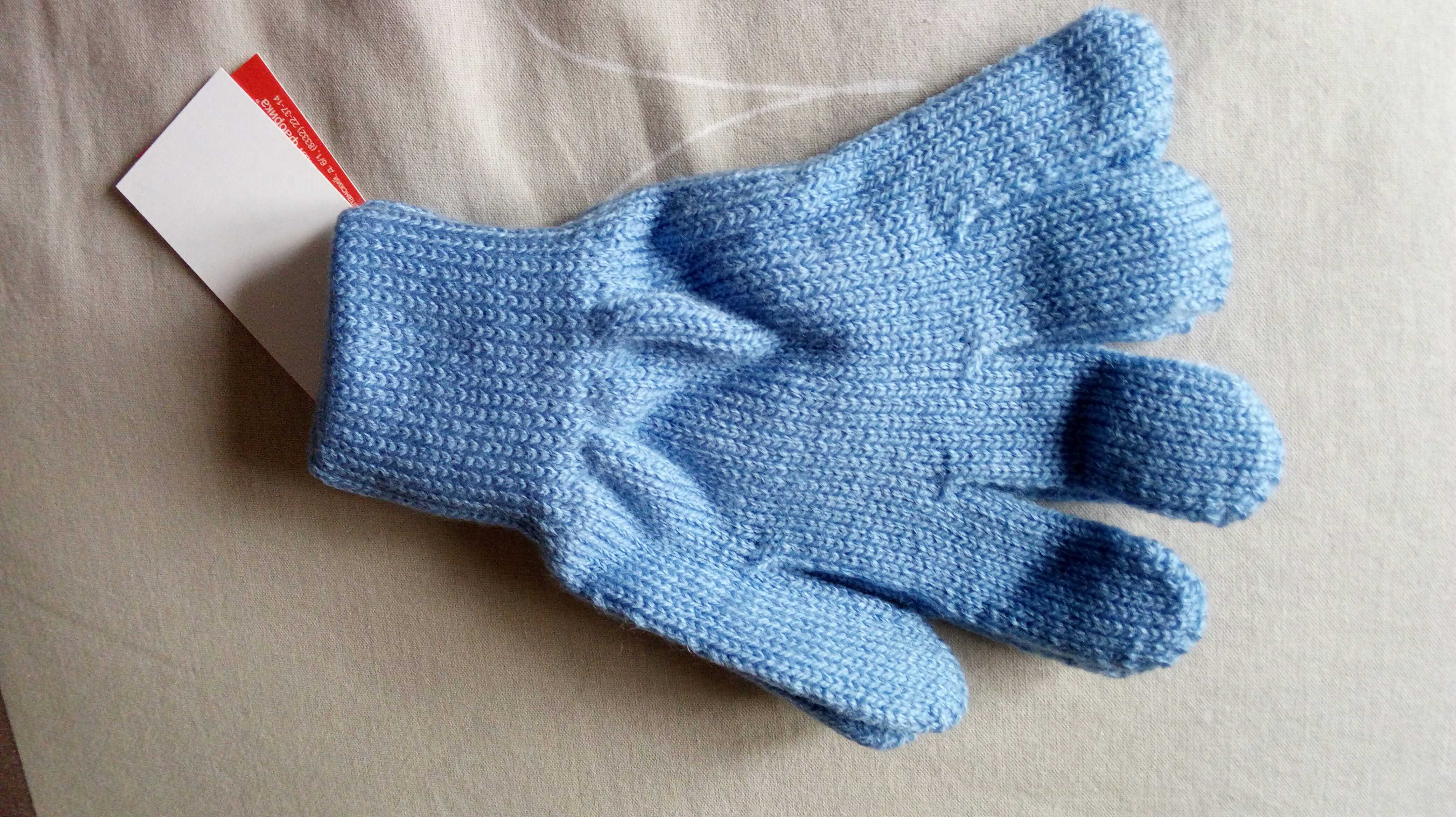 Фотография покупателя товара Перчатки одинарные для девочки, размер 14, цвет голубой 6с177 - Фото 1