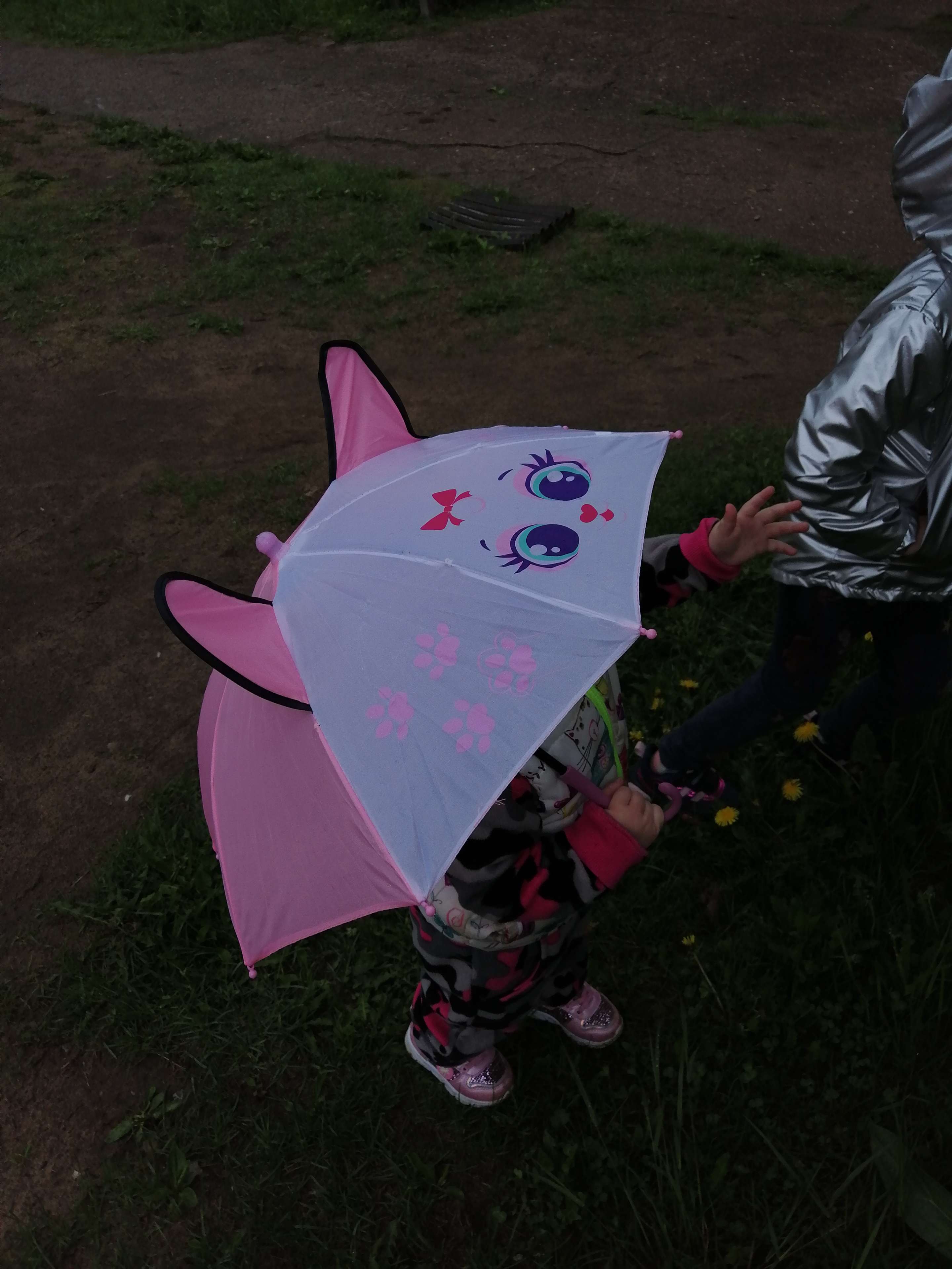 Фотография покупателя товара Зонт детский мех R-25 см 8 спиц П/Э с ушками "Кошечка" - Фото 1