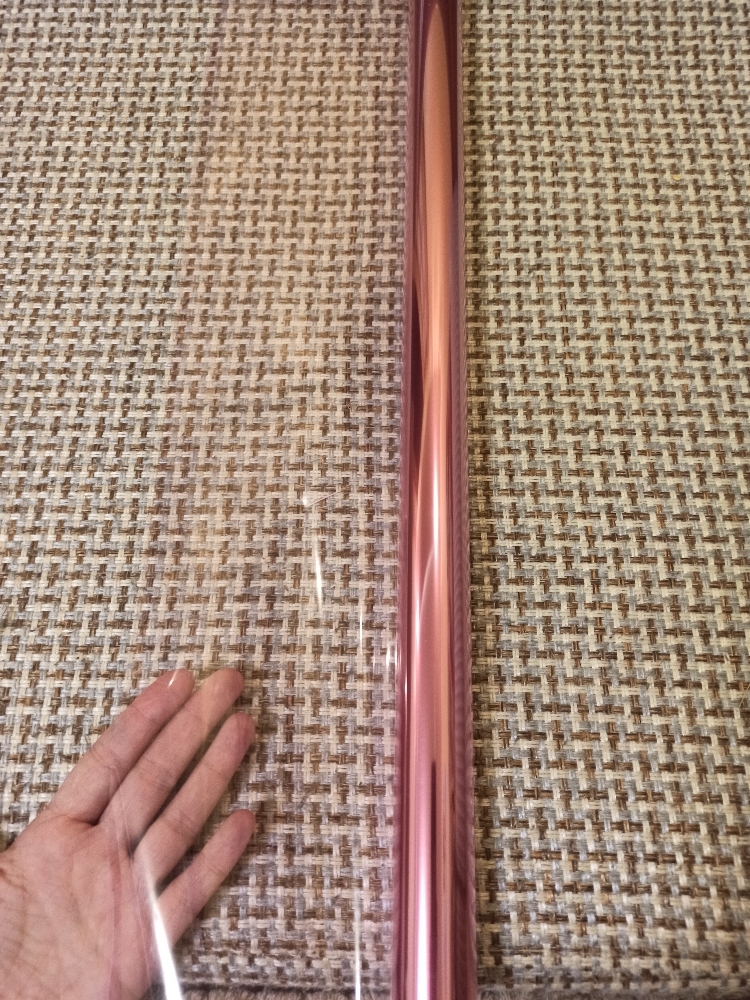 Фотография покупателя товара Пленка для цветов "Хрусталь", светло-розовый, 58 см х 5 м