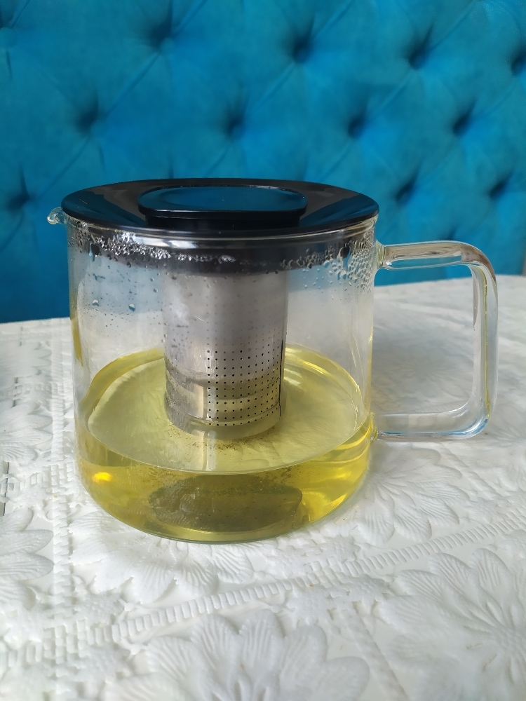 Фотография покупателя товара Чайник стеклянный заварочный «Локи», 1,4 л, с металлическим ситом, цвет чёрный - Фото 3