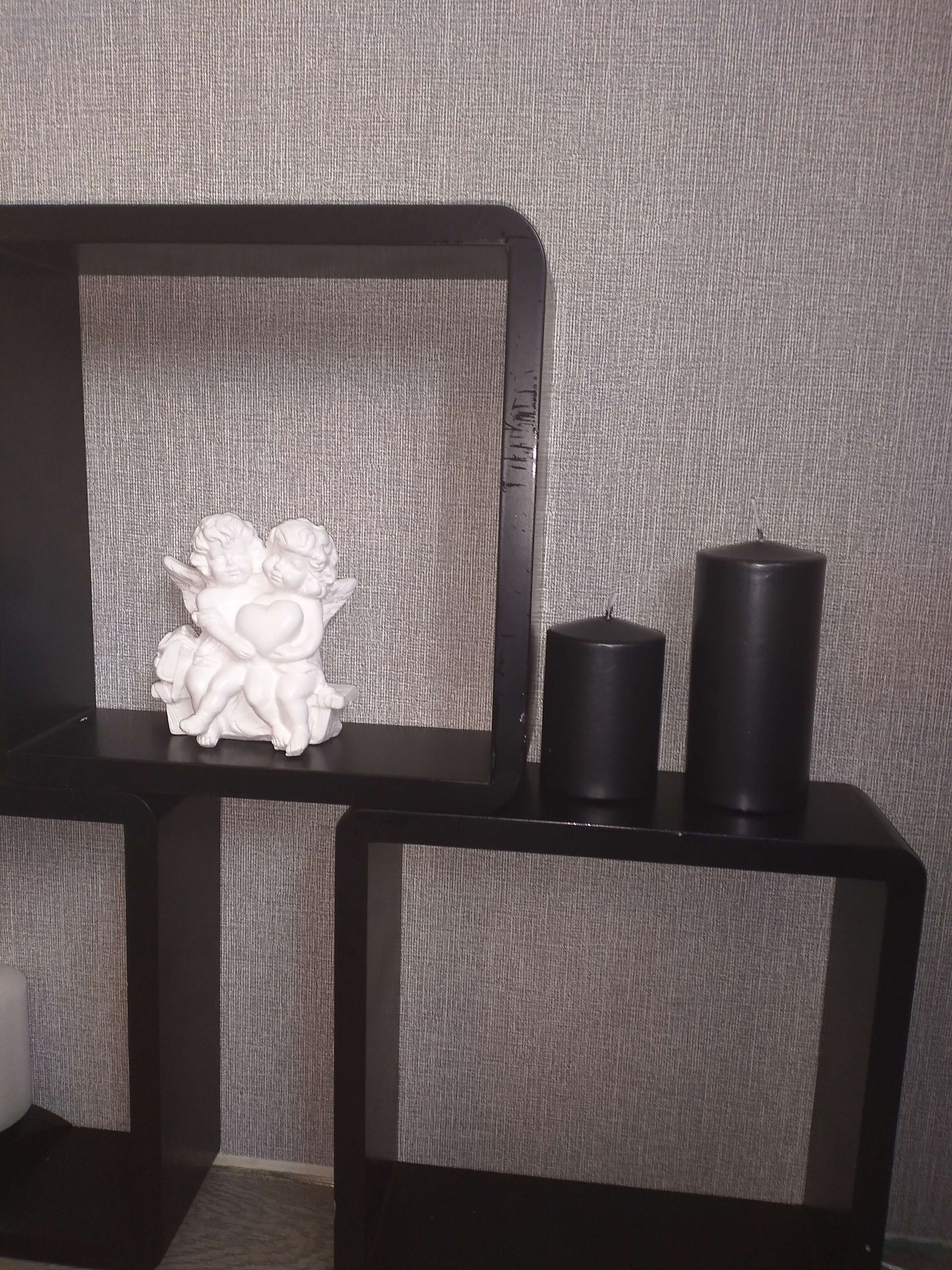 Фотография покупателя товара Свеча - цилиндр парафиновая, лакированная, черный металлик, 5,6×8 см