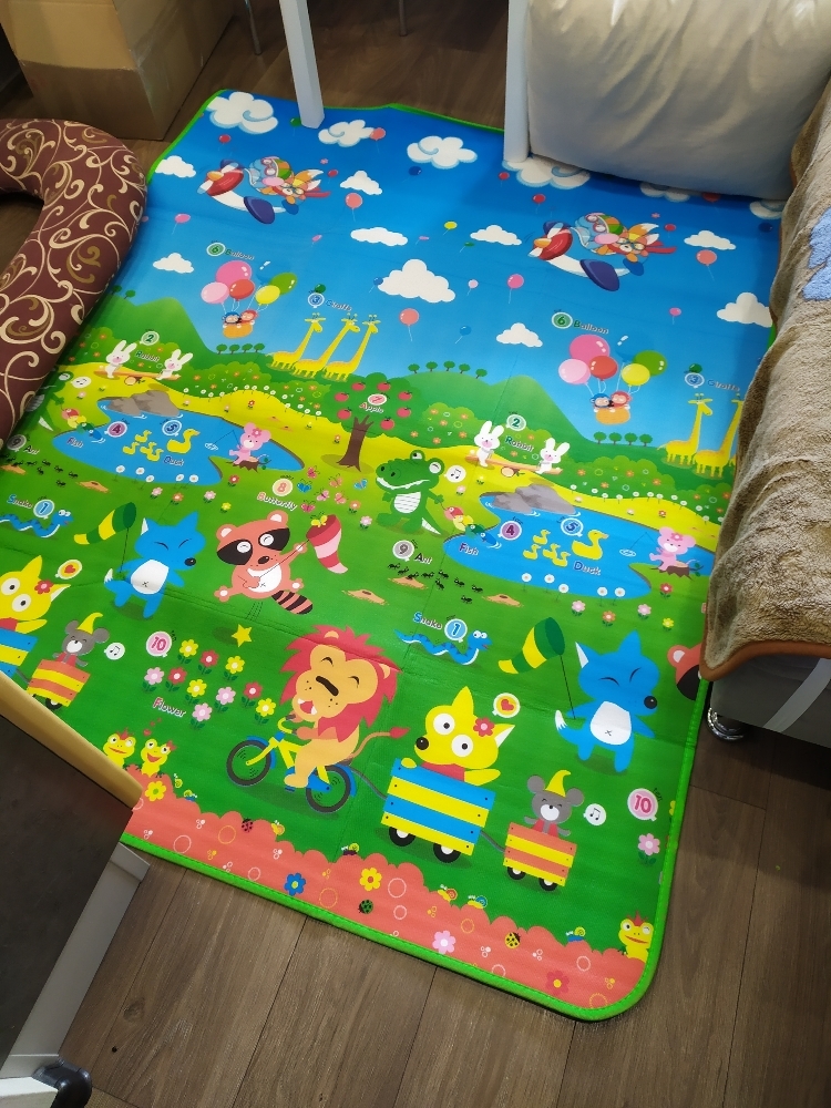 Фотография покупателя товара Игровой коврик для детей на фольгированной основе «Путешествие», размер 180х150x0,5 см, Крошка Я - Фото 3