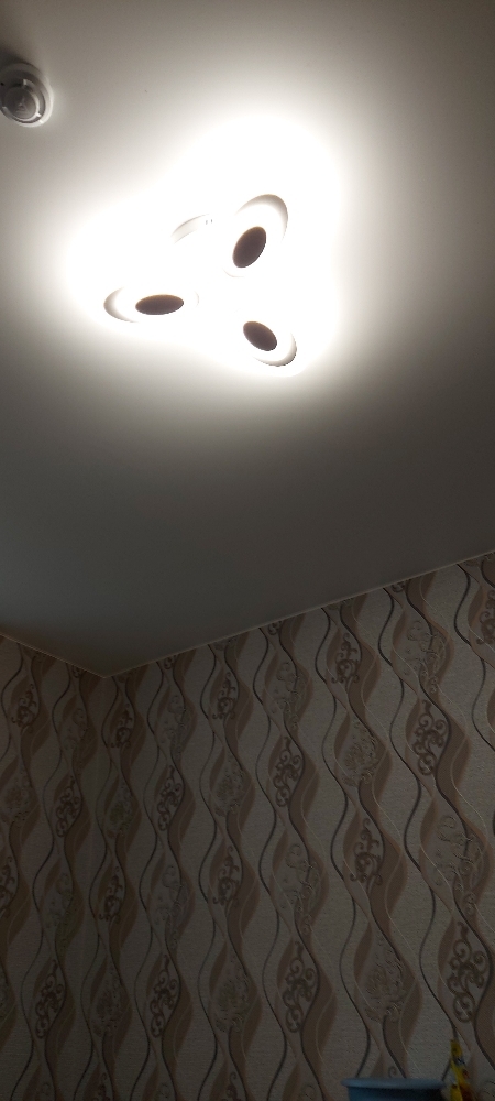 Фотография покупателя товара Люстра 114К006992 LED 50 Вт белый 55×55×10 см - Фото 9