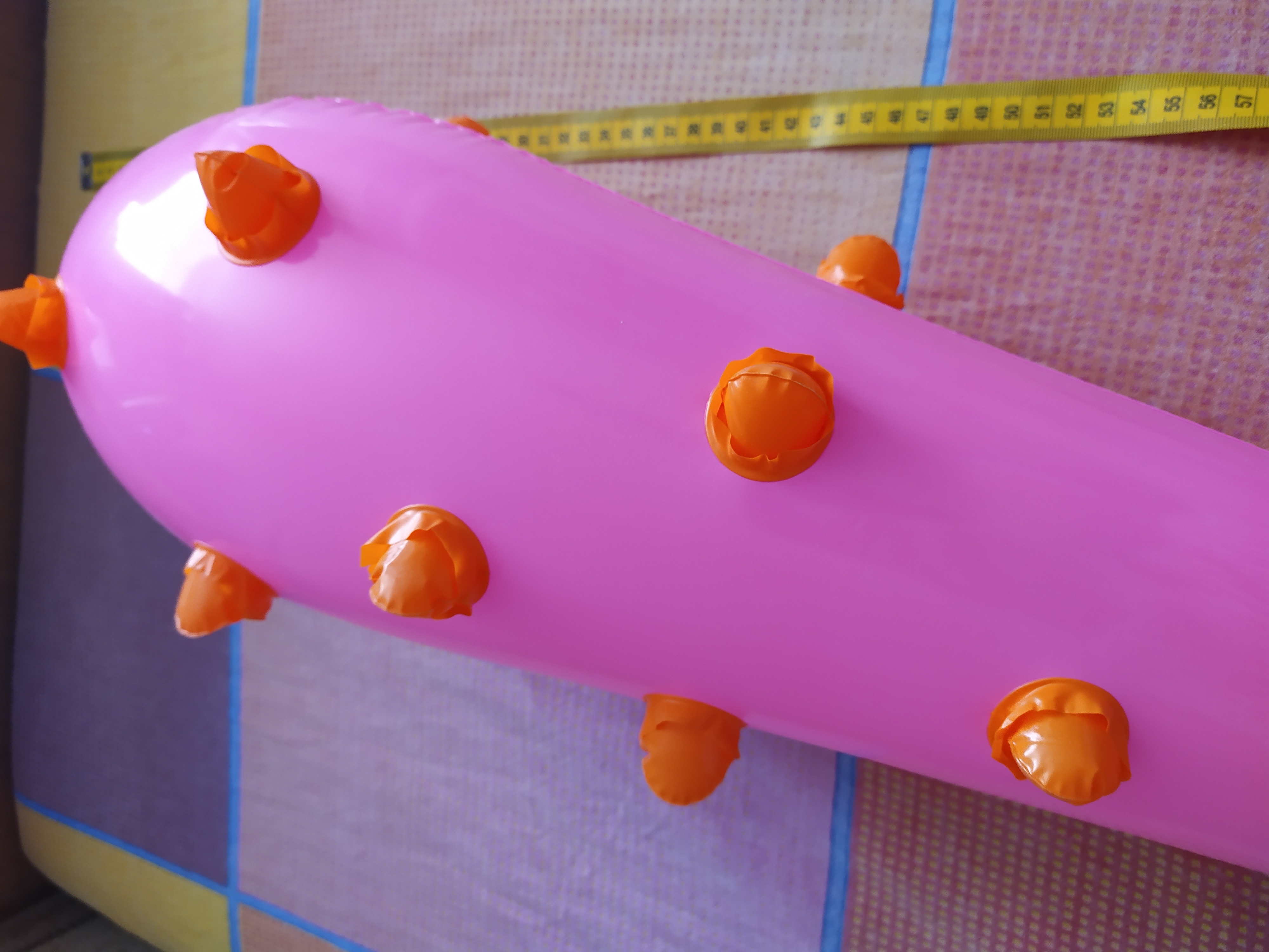 Фотография покупателя товара Надувная игрушка «Булава с шипами» 85 см, цвет МИКС - Фото 3