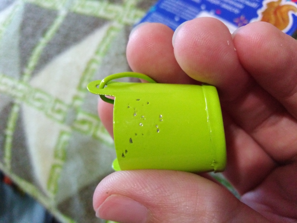 Фотография покупателя товара Миниатюра «Ведро малое», размер: 3,5×3,5×3 см, цвет зелёный - Фото 1