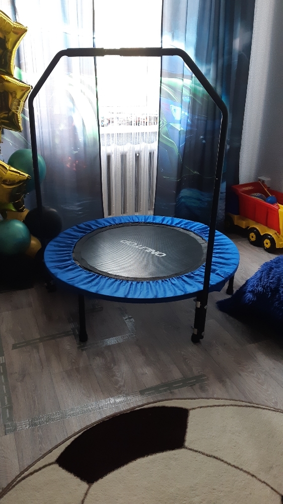 Фотография покупателя товара Батут детский ONLITOP, d=102 см, с держателем, цвет синий - Фото 1