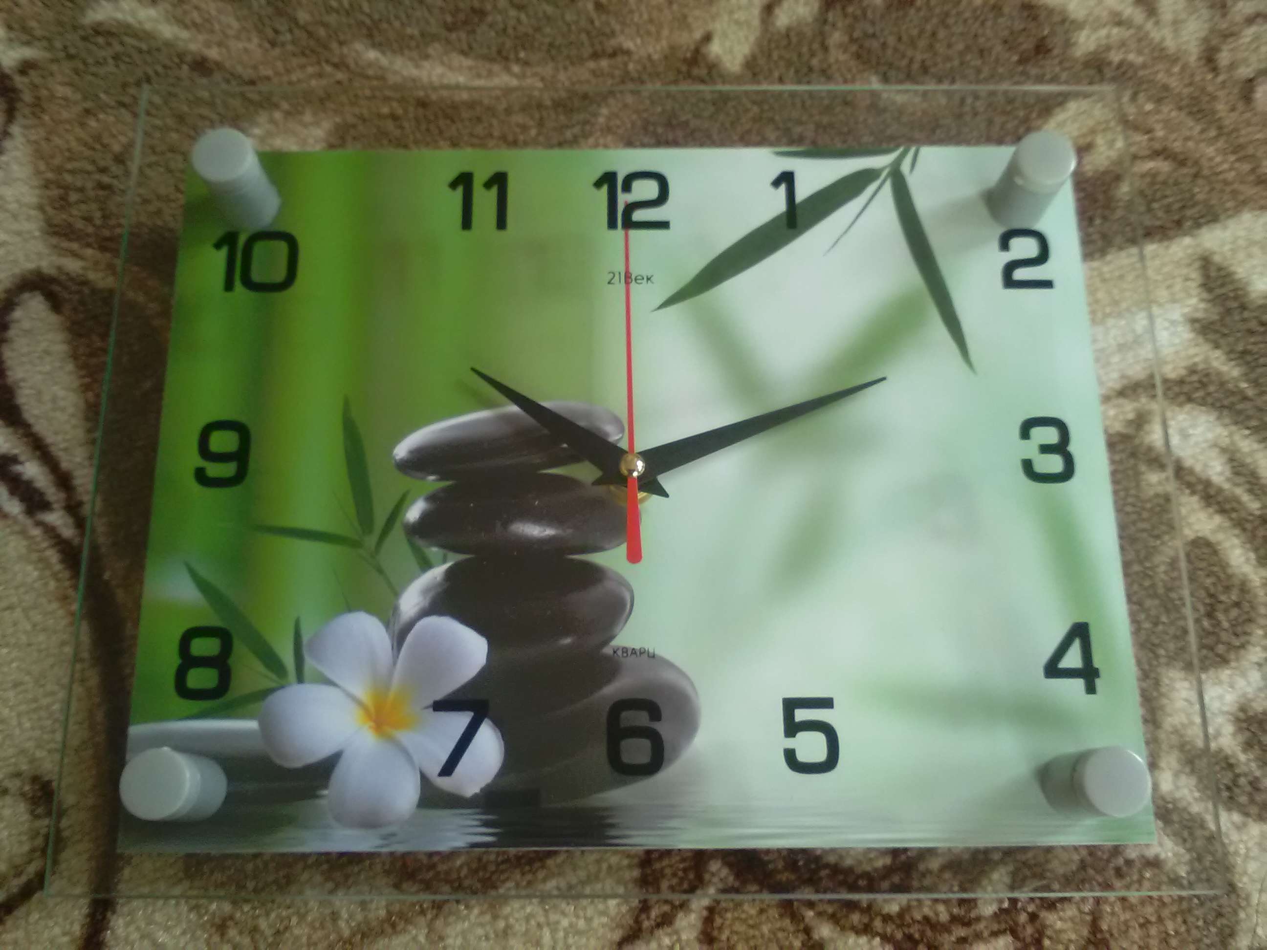Фотография покупателя товара Часы настенные: Цветы, бесшумные, 20 х 26 см - Фото 1