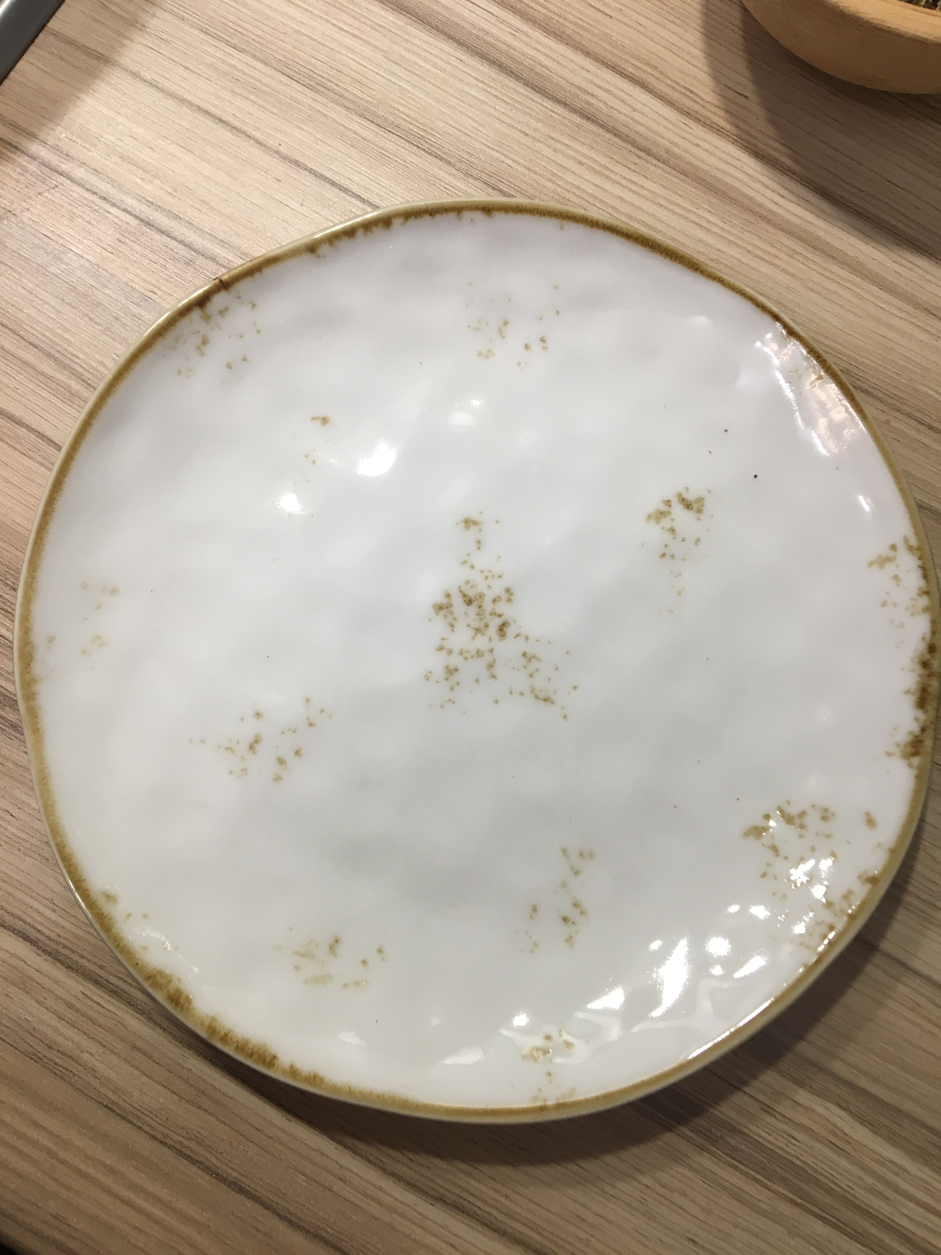 Фотография покупателя товара Тарелка фарфоровая Доляна Organic Gold, d=21,2 см, цвет белый