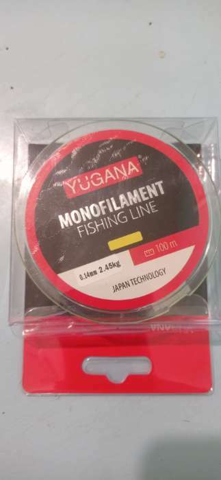 Фотография покупателя товара Леска монофильная YUGANA, диаметр 0.18 мм, тест 3.55 кг, 100 м, жёлтая - Фото 1