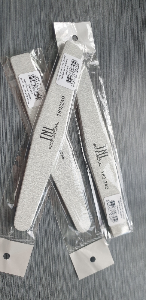 Фотография покупателя товара Пилка-наждак, абразивность 180/240, 18 см, цвет серый