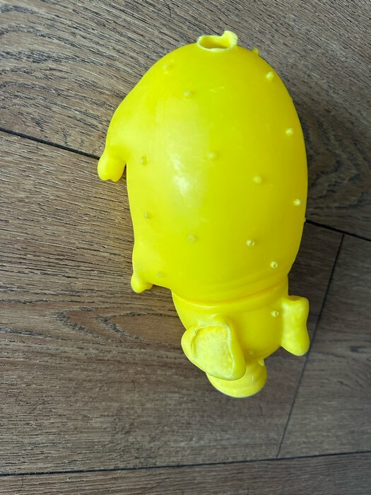 Фотография покупателя товара Игрушка пищащая "Весёлая свинья" для собак, хрюкающая, 19 см, жёлтая - Фото 1