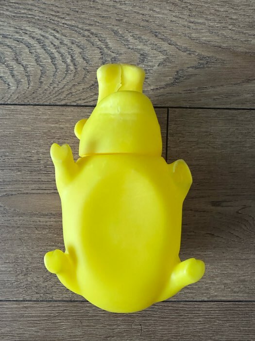 Фотография покупателя товара Игрушка пищащая "Весёлая свинья" для собак, хрюкающая, 19 см, жёлтая - Фото 2