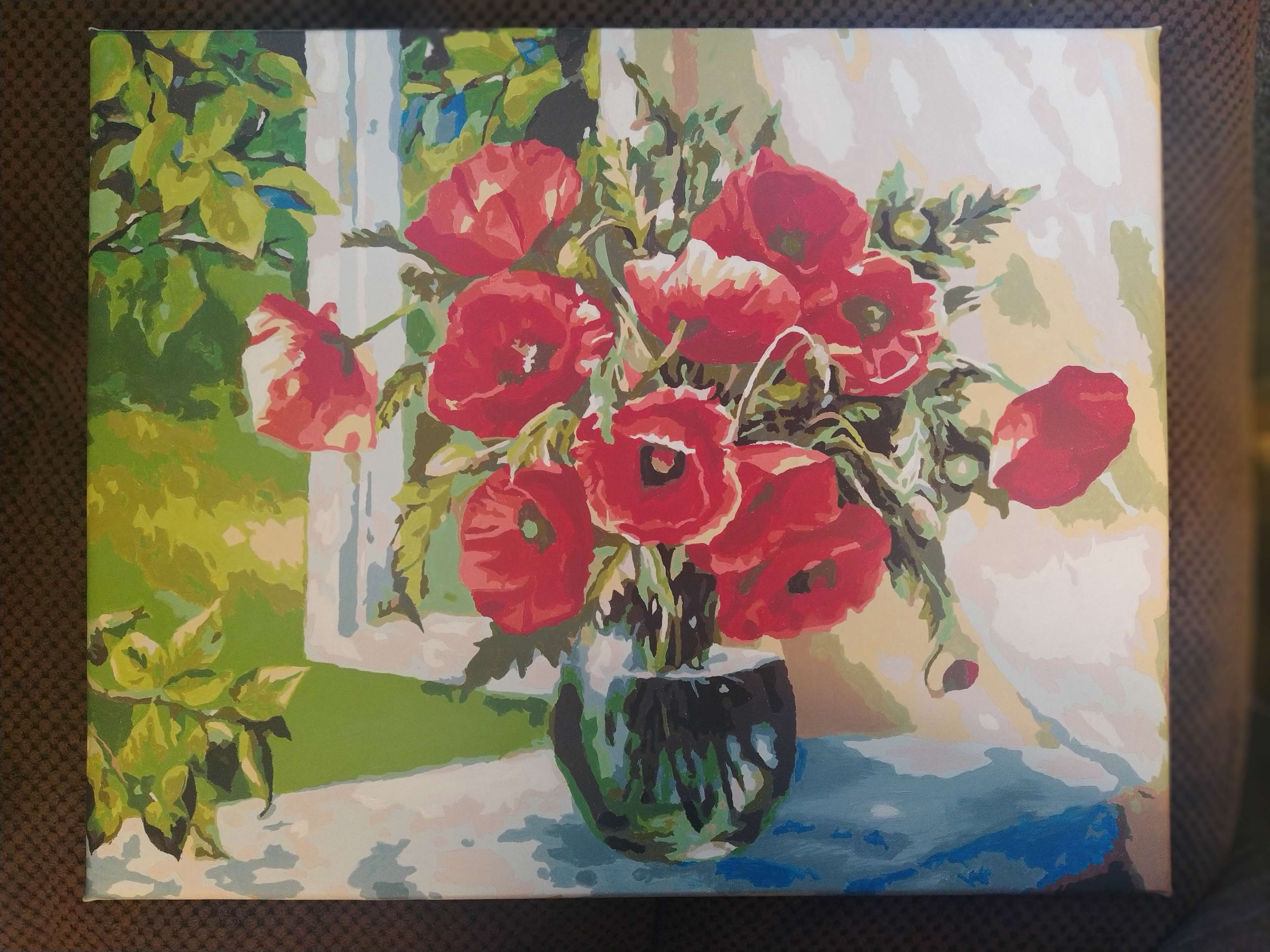 Фотография покупателя товара Картина по номерам «Маки в вазе» 40х50 см