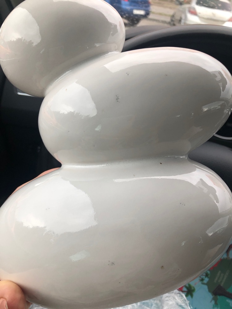 Фотография покупателя товара Ваза керамическая "Сбалансированные камни", настольная, белая, 20 см - Фото 19