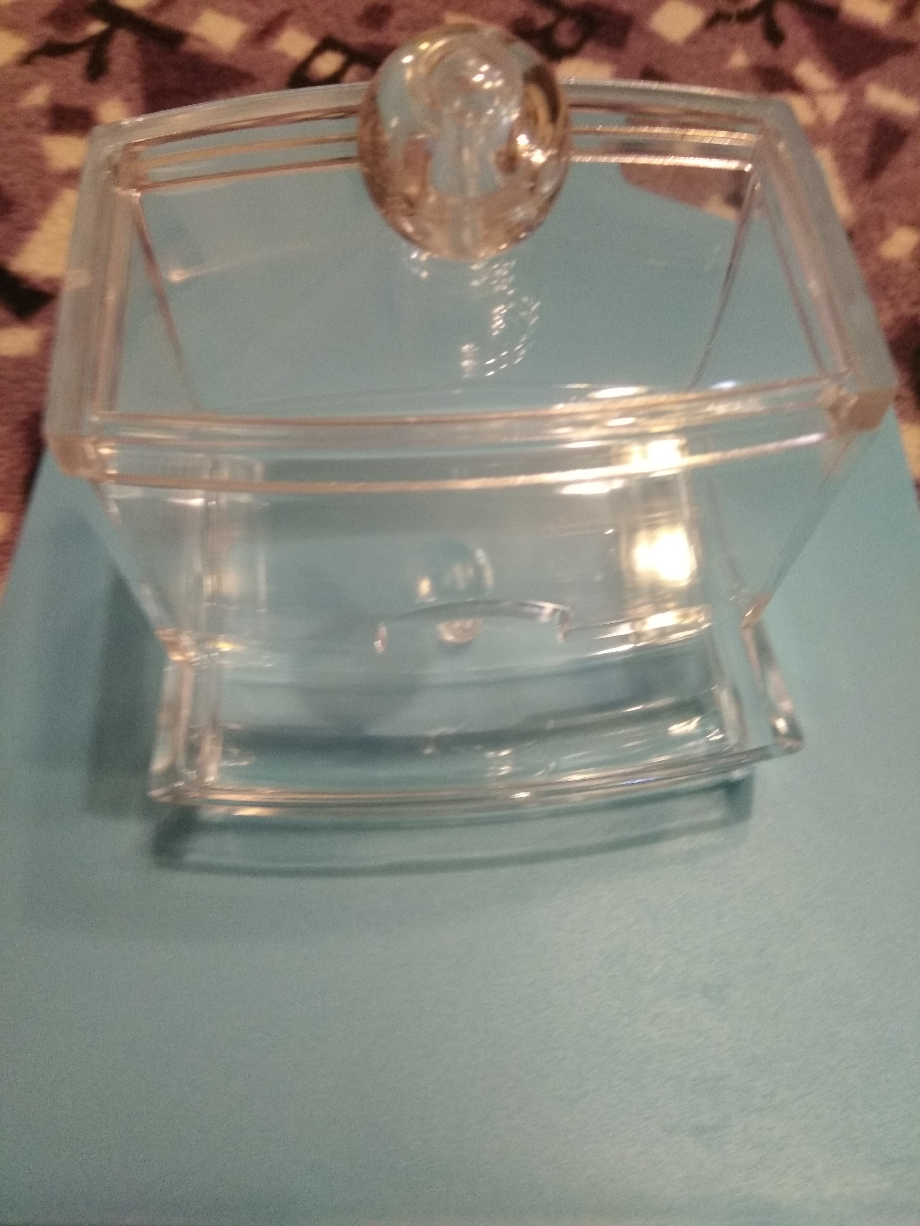 Фотография покупателя товара Органайзер для хранения ватных палочек, с крышкой, 9 × 7 × 10 см, в картонной коробке, цвет прозрачный - Фото 3