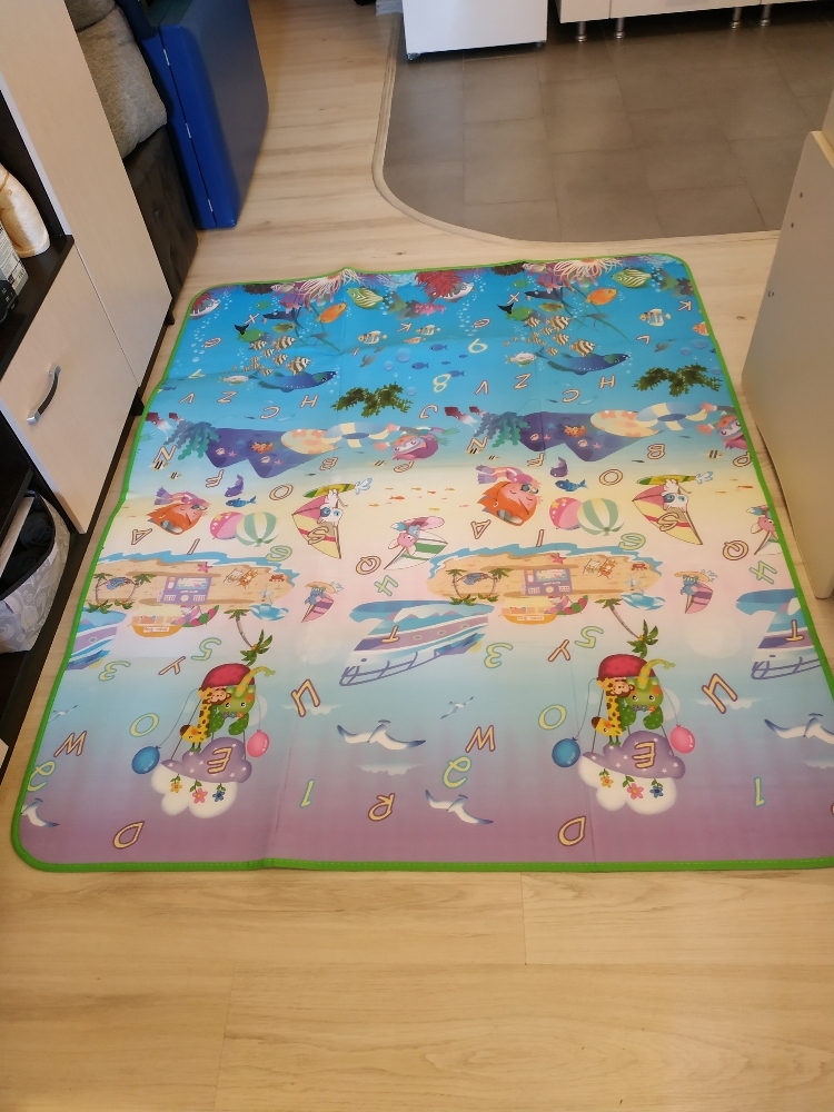 Фотография покупателя товара Игровой коврик для детей на фольгированной основе «Морское путешествие», размер 180х150x0, 5 см, Крошка Я - Фото 1